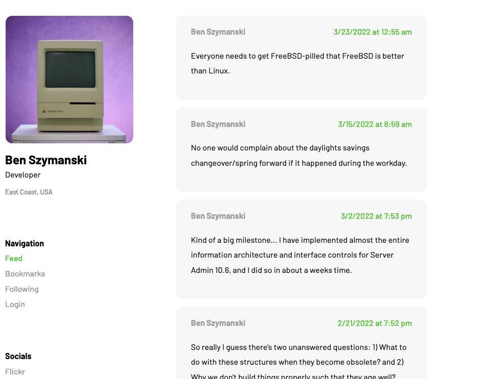 screenshot of howler blog