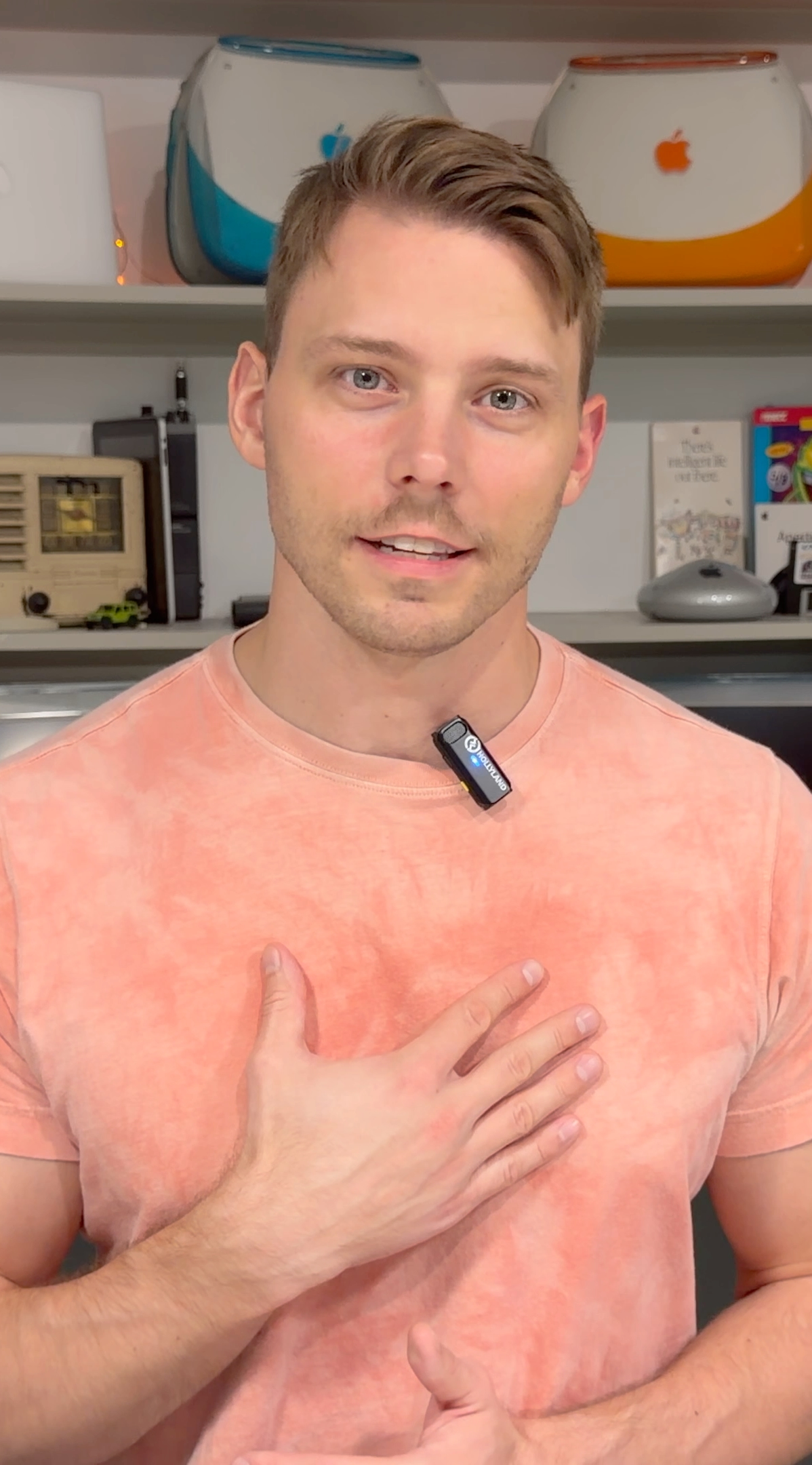 ben with two iMac G3 computers
