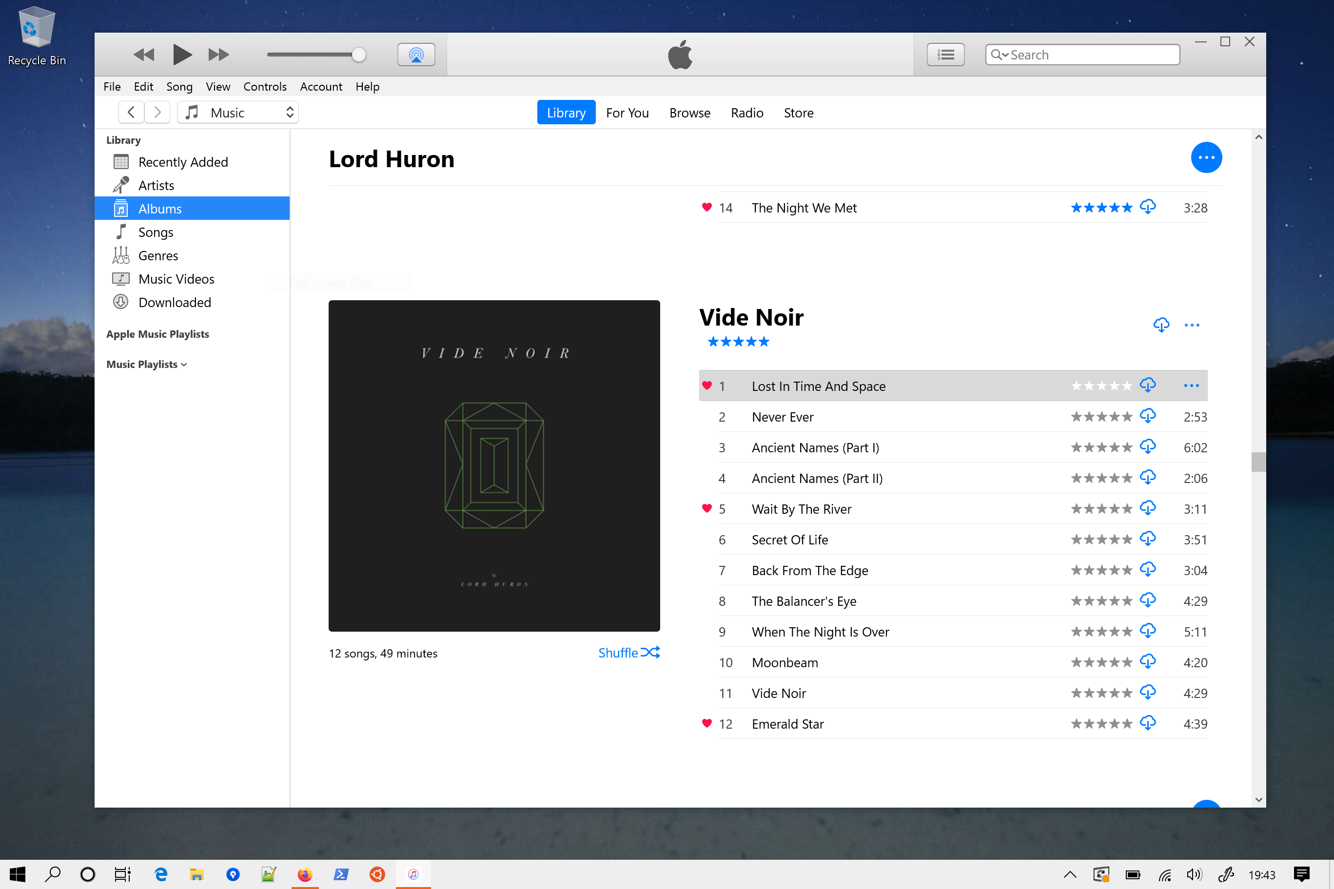screenshot of itunes on windows