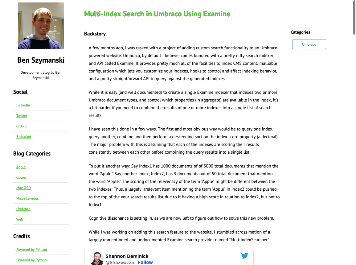 original website design from 2015