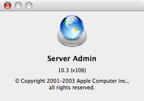 Server Admin About Screenshot